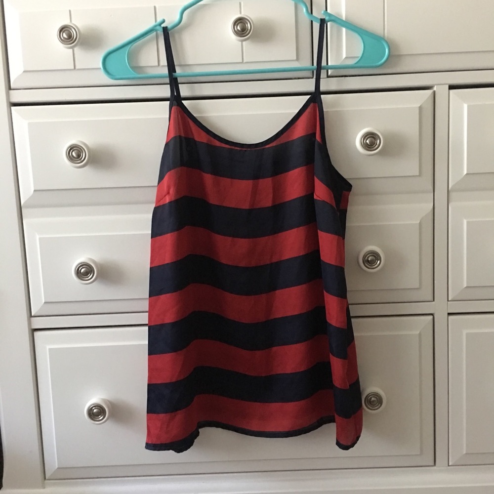 “The Limited” Red & Blue Striped Top